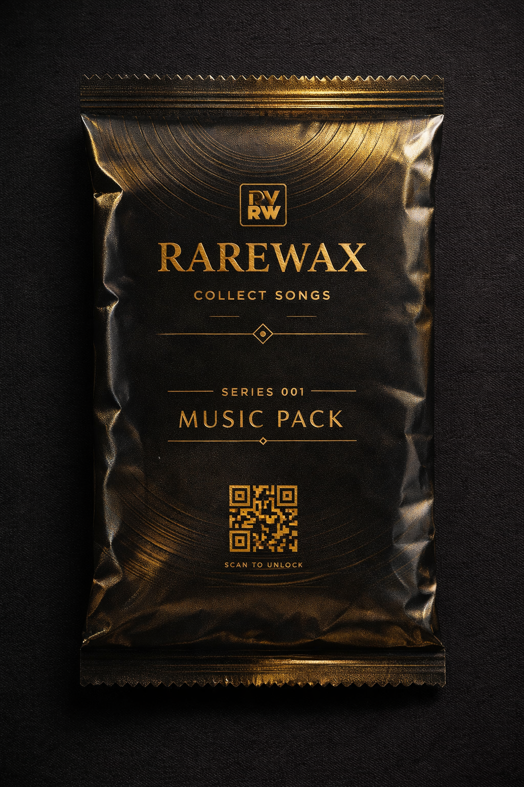 RareWax sealed foil pack mockup